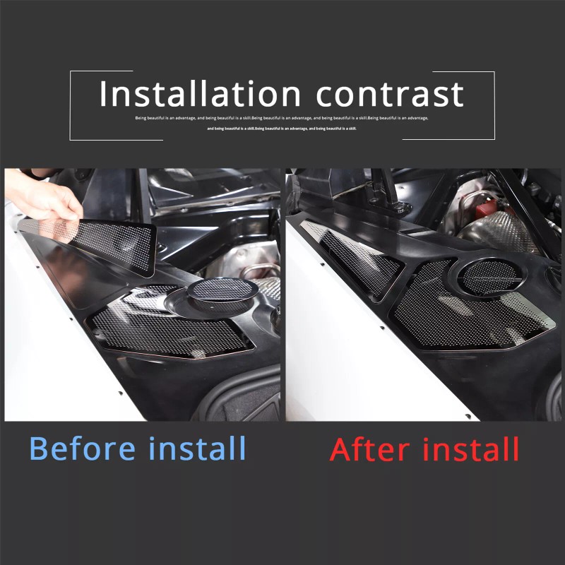 MXtech-23 5PCS For Corvette C8 2020-25 Stainless Engine Hood Compartment