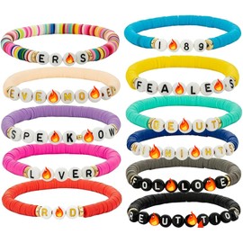 HONGKEIE Friendship Bracelet Speak Now Fearless Bracelet Album Inspired Bracelet for Concert Outfit Gifts (11PCS)