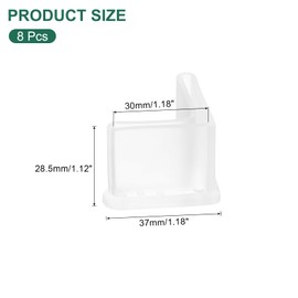 uxcell 8 Pcs 1.18" x 1.18" Rubber Foot Pads Covers, L Shaped Furniture Angle Pads Leg Caps End Covers Floor Protector Anti-Slip Angle Iron for Shelving, Clear