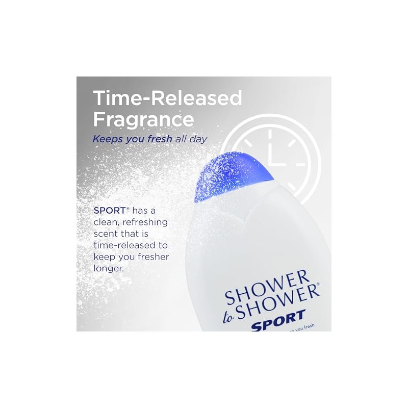 Shower To Shower Ducha a ducha en polvo corporal Sport