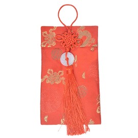 Red Packaging Chinese Festival Bags, Chinese Elements, Red Envelopes, Silk Red Envelopes, New Year's Day Bags, Money Pockets, Christmas Set of 4 (Includes Pendant)