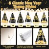 JUNEBRUSHS 24PCS Happy New Years Eve Party Hats, Adjustable 2025