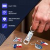 Lamatar1 Texas Souvenir Keychain Metalic (God Bless Texas Keychain)