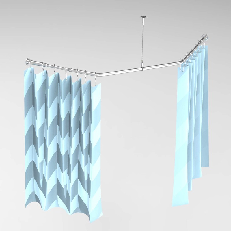Quany Life Corner Shower Curtain Rod - 304 Stainless with