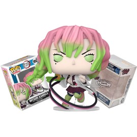 Funko Mitsuri Kanroji (Attack Pose with Nichirin Sword) + Pop Protector: Demon Slayer Pop! Animation Vinyl Figure (Gift Set Bundled with ToyBop Brand Box Protector Collector Case)