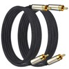 tunghey 2Pack Subwoofer Cable, Dual Shielded Subwoofer RCA Cable Gold-Plated
