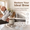 Zickupy 8Pcs Moka Pot Gaskets & Filters for 6-Cup Coffee