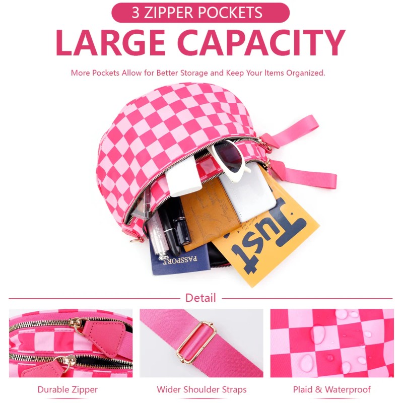 Waterproof Nylon Fanny Pack Crossbody Waist Bags Belt Sport Dumpling
