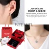 Cryzmitol Regalos Para Mujer,collar Y Aretes Corazón Mujer Con Caja,Regalos
