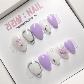 Modern Greek Handmade Nail Tips - Oval / 모던그릭 수제네일팁 - 오벌