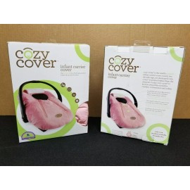 Cozy Cover Infant Carrier Cover - Secure Baby Car Seat Cover - Quilted Pink