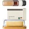 KIVY Glass butter dish with airtight lid that keeps butter
