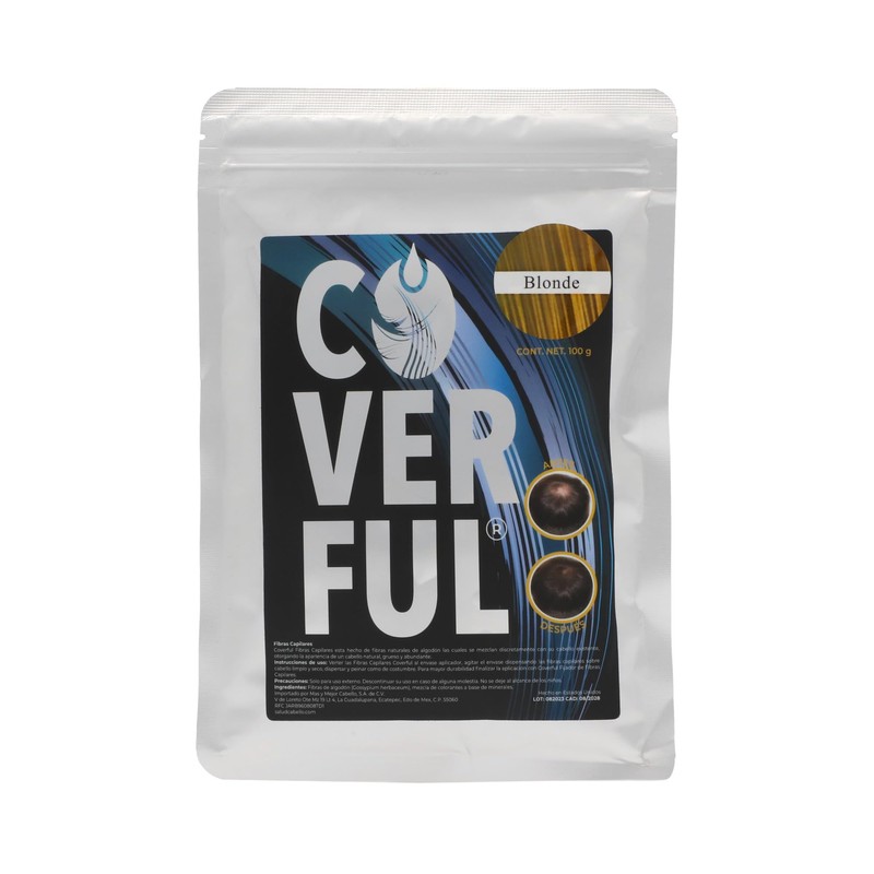 Fibra Capilar Coverful Premium 100 Gramos Para Cubrir Calvicie, Canas
