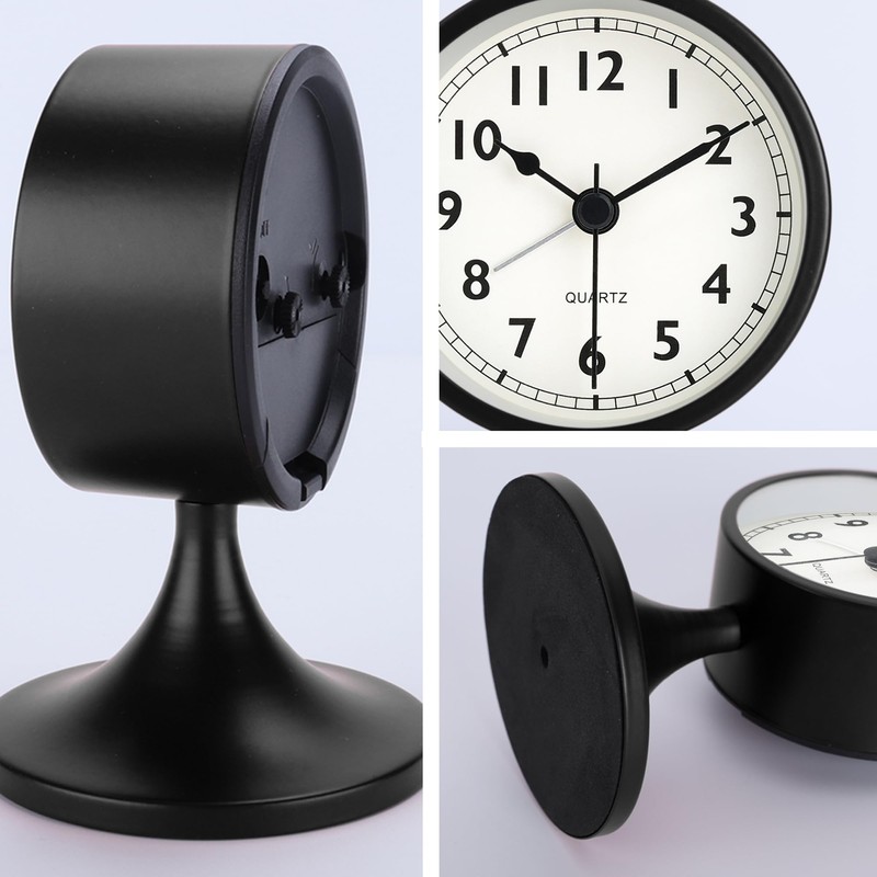 Lafocuse Metal Alarm Clock Black Classic Alarm Clock Silent No
