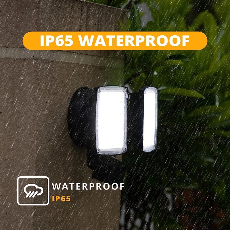UME 2 Pack 19W LED Flood Light Motion Sensor Outdoor,