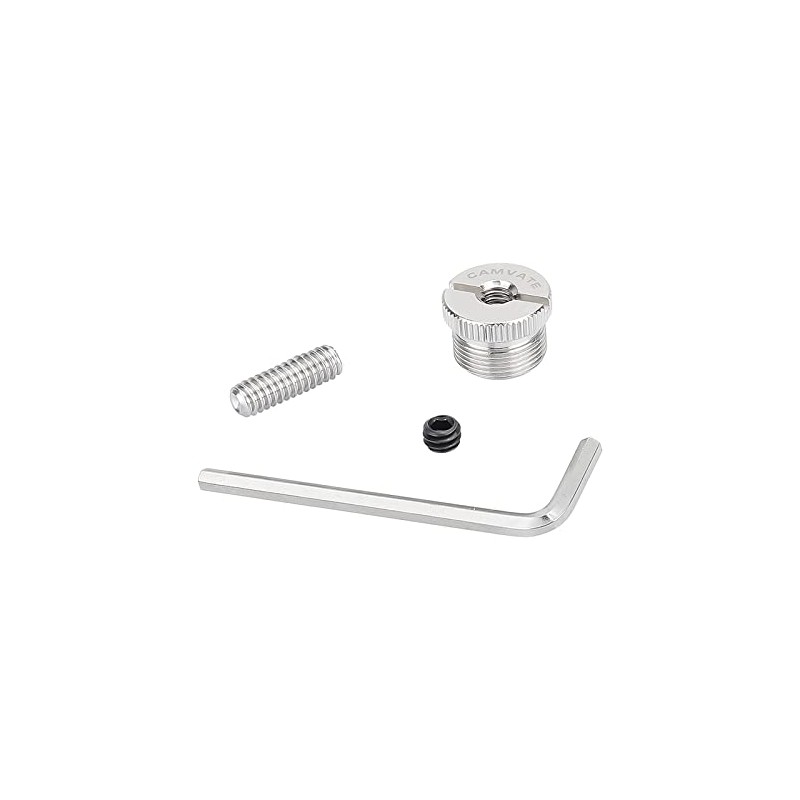 CAMVATE Thread Adapter 5/8"-27 male to 1/4"-20 male Microphone Mount