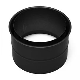 raik Smoke pipe/stove pipe, double wall lining, 120 mm, diameter 115 mm, high sheet steel, black, SH012-120-sw