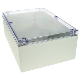 Heyiarbeit 1Pcs 240x160x90mm/9.45" x 6.30" x 3.54" ABS White Dustproof Electronic Junction Box Switch Shell Enclosure Project Box Case DIY Box Junction Case Enclosure Transparent Lid