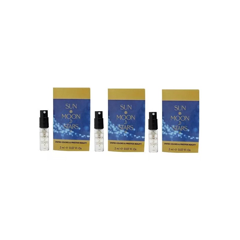 3x Sun Moon Stars Women Sample 0.07 oz 2 ml