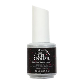 IBD Just Gel Soak Off Red Glitter Nail Polish, Garter Your Heart