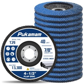 Pukamam 14 Pack Flap Discs 4 1/2 for Angle Grinder Grit 40 Type 29 Zirconia Grinding Wheel for Wood Metal Sanding