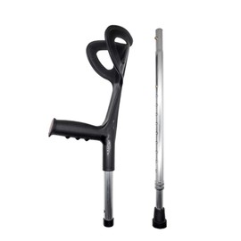 VISIONU Lightweight Foldable Forearm Crutch, Aluminum Walking Stick,Height Adjustable, Ergonomic Handle with Comfortable Grip 2ZG-02BM (Silver)