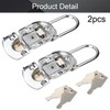 MroMax 2PCS Metal Small Size Suitcase Lock Hasp 2.64" x