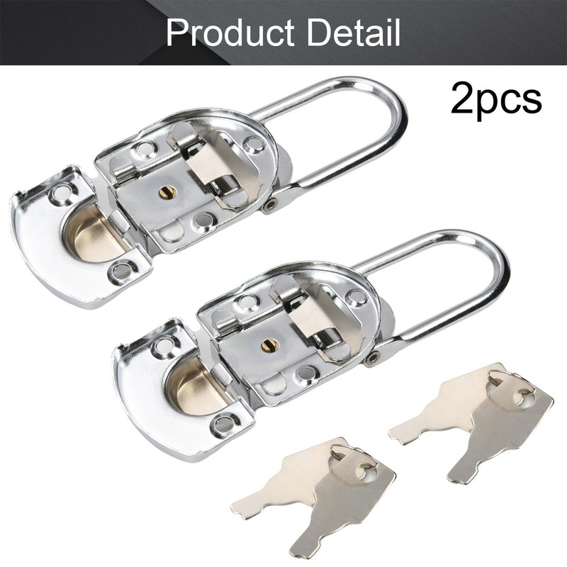 MroMax 2PCS Metal Small Size Suitcase Lock Hasp 2.64" x