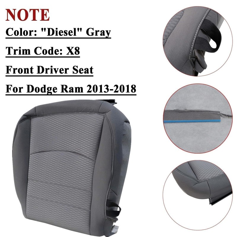 NLQR Front Diver Side Bottom & Foam Cushion Replacement Cloth