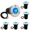 6 Pack 3W Blue LED In Ground Well Light 12V