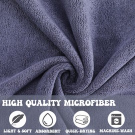 Zuimei 4 Pack Microfibre Towel Sports Gym Towel Fast Drying, 75x35cm Yoga Towel Sweat Towel for Men Women Super Absorbent Workout Towels for Travel,Gym Fitness,Camping