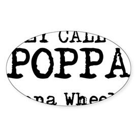 CafePress Poppa Wheelie Dirt Bike Motocross S Oval Car Bumper Sticker