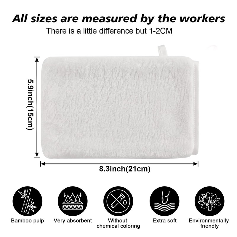 PHOGARY 8 Pack Microfiber Wash Mitts Flannel Soft Wash Mitt