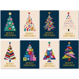 SULOLI Christmas Cards,16Pack Christmas Greeting Cards Xmas Cards with Envelopes & Stickers