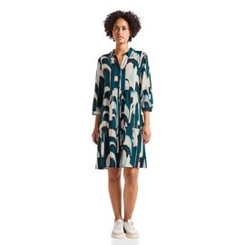 Street One Women's Patterned Tunic Dress, Tide Blue