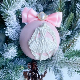 Handmade Pink Christmas Tree Ballerina Ornament Handmade Decor Ballet Lover Decoration