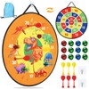 26 Inches Double-sided Foldable Kids Dart Board Set, Velcro Dart