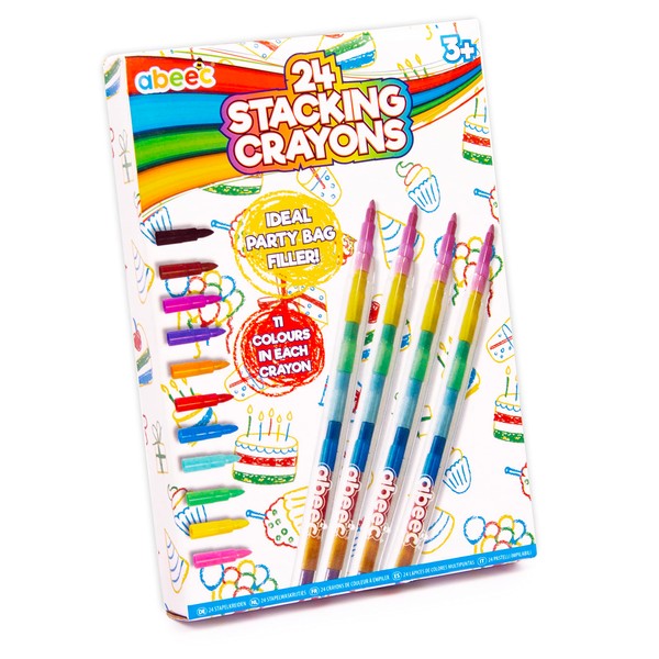 abeec 24 Stacking Crayons - Party Bag Fillers For Kids
