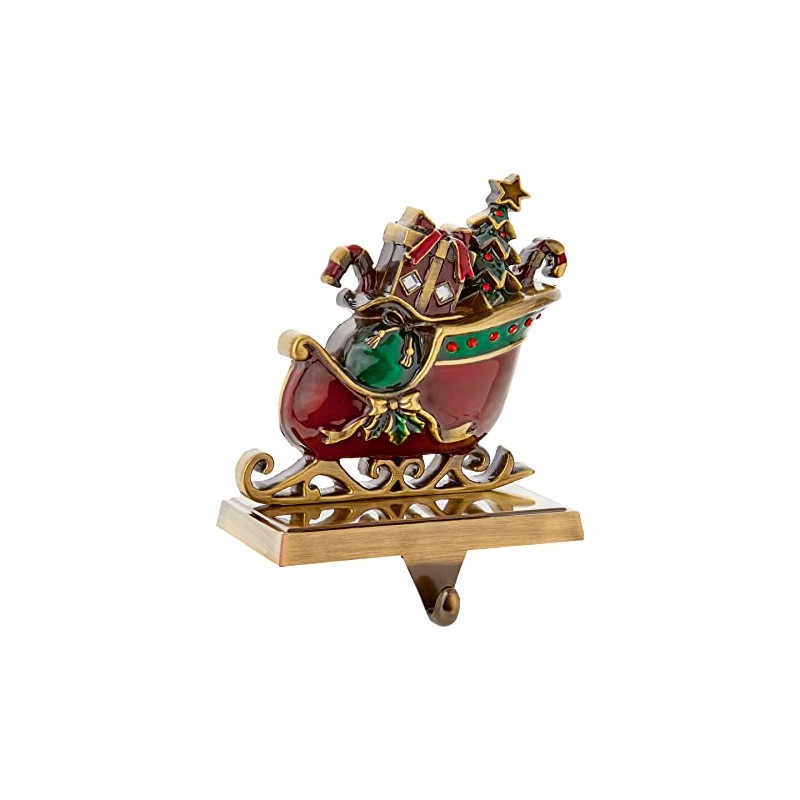 Widdle Gifts Ltd Christmas Metal Sleigh Stocking Hanger Holder Fireplace