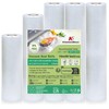 KitchenBoss Rotoli Sottovuoto per Alimenti, 5 Rotoli 28x3/20x1/15x1/300 cm