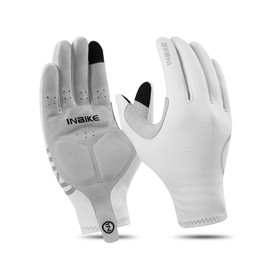 INBIKE Gloves for Bicycles MTB Men's Winter Warm Gloves Wool Tactile Motorcycle Bicycles Running Elastic Long Gloves Windproof WH-L