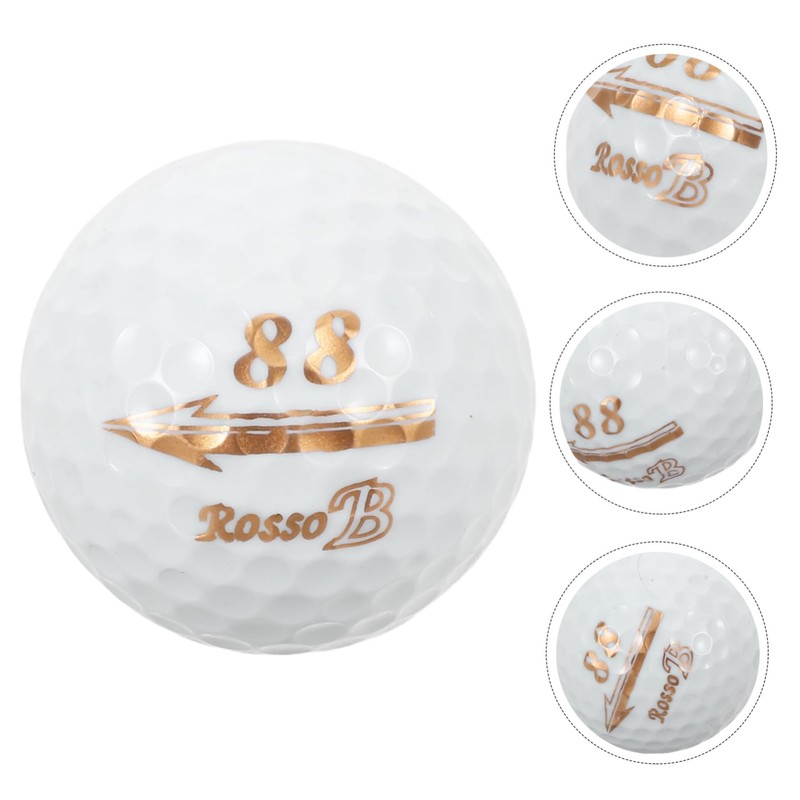 BESPORTBLE 6pcs Rubber Golf Practice Balls Realistic Feel for Training
