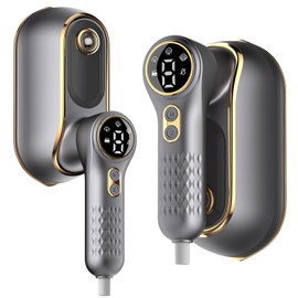 Portable Travel Steamer, 1200W Handheld Fabric Steamer for Clothes, 4 Modes with LCD Display, Powerful Wrinkle Remover for Home & Travel, 150ml Water Tank, 10S Fast Heat-Up, 180° Swivel Handle, Grey