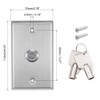 uxcell Key Switch Lock On/Off Exit Switch Emergency Door Release