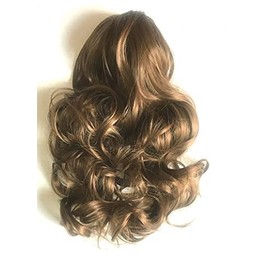 14" Claw Clip in Wavy Ponytail Extensions Chestnut Brown #6 Heat Friendly Fire Resistence Fiber …