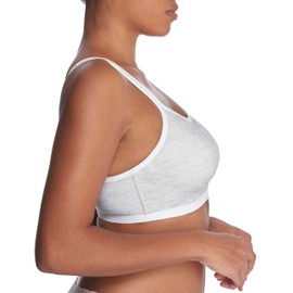 Natori Women's Yogi Contour Convertible Sports Bra 731050, Feather Grey/White