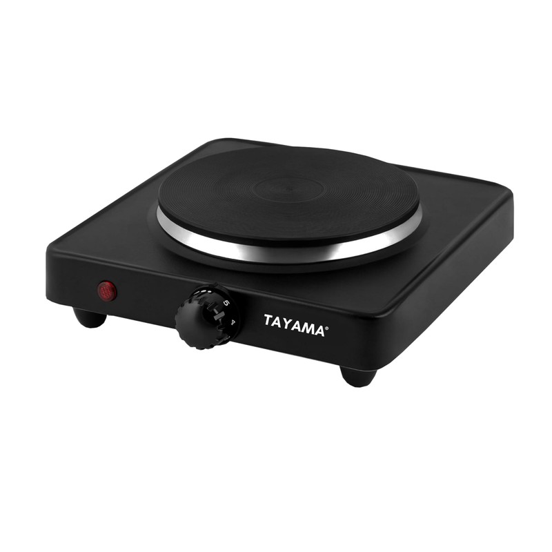 Tayama Single Burner 5.8 in. Black Diecast Hot Plate with