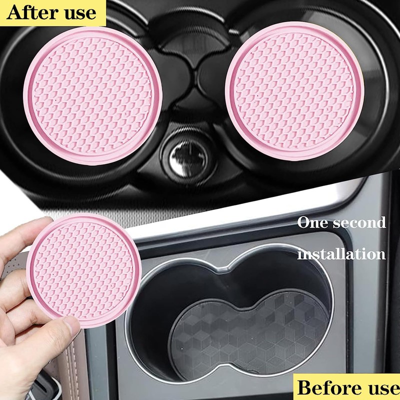 gunhunt 4-Piece Honeycomb Waterproof Fixed Tea Coaster, 2.75In PVC Anti-Slip