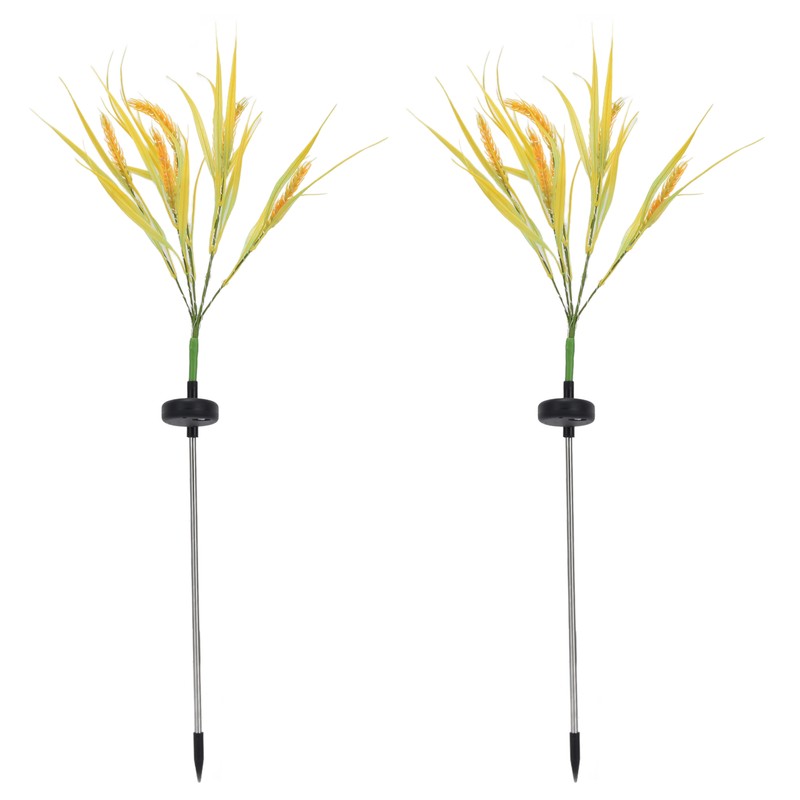2pcs Solar Wheat Ear Lights IP44 Waterproof Wheat Ear LED