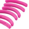 Women Fuchsia Flexible Rubber Refill Eyelash Curler Pad 6 Pcs